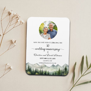 Ímã Montanha Pine 50 Aniversário de Casamento Salvar a