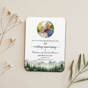 Ímã Montanha Pine 59 Aniversário de Casamento Salvar a