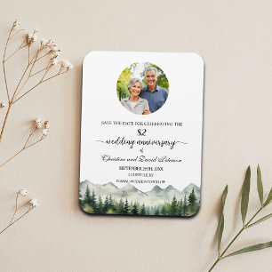 Ímã Montanha Pine 82 Casamento Aniversário Salve a Dat