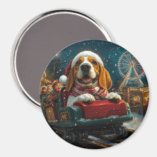 Imã Montanha-Russa de Cachorro Basset Hound Natal