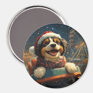 Imã Montanha-russa de Cachorro Bernedoodle Natal
