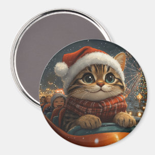 Imã Montanha-russa de Natal com Gato Bengal