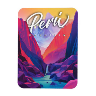 Ímã Montanha Vibrante do Peru: Uma Viagem Contemporâne