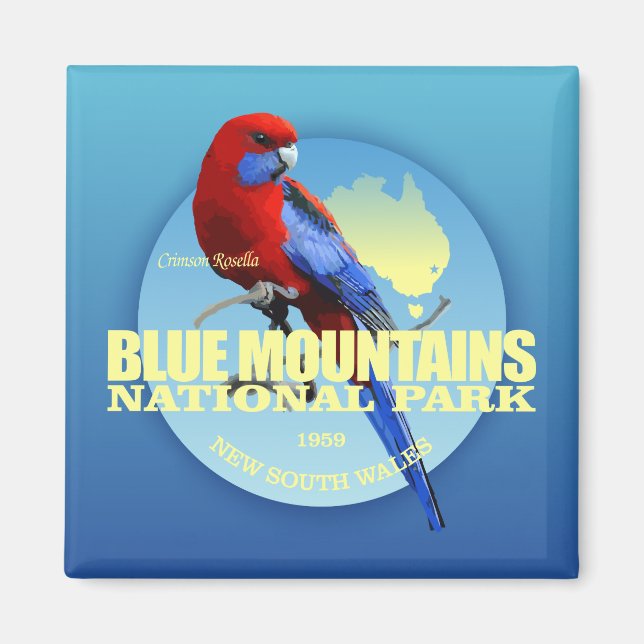 Imã Montanhas Azuis NP-Crimson Rosella (Frente)
