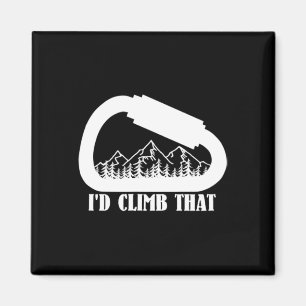 Imã Montanhas Carabiner que eu escalaria Essa montanha