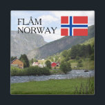 Imã Montanhas da Noruega na Escandinávia Flam viagem s<br><div class="desc">Montanhas da Noruega na Escandinávia Flam,  bandeira norueguesa,  viagem souvenir</div>