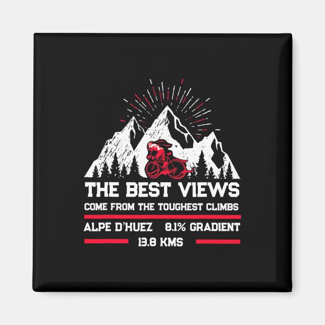 Imã Montanhas de Ciclismo de Alpe D'huez  (Frente)