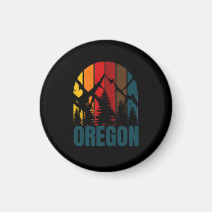 Imã Montanhas de Oregon Retro Vintage