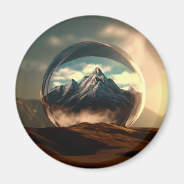 Imã Montanhas em um globo de bolhas