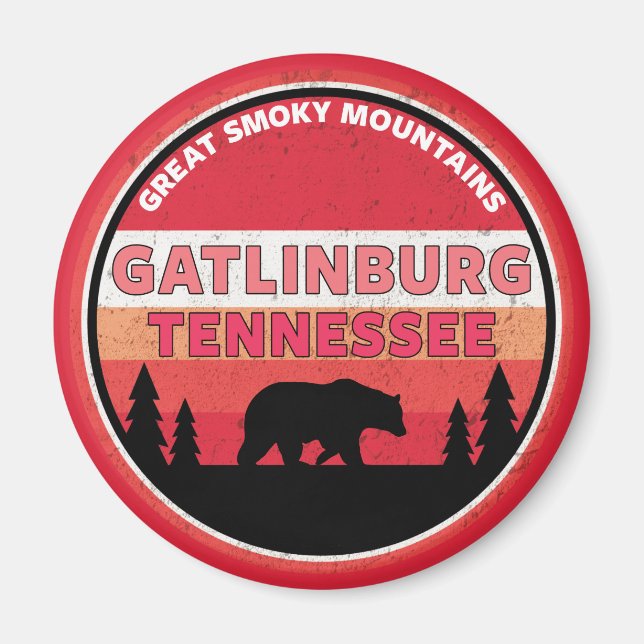 Imã Montanhas Enfumaçados de Gatlinburg Tennessee (Frente)