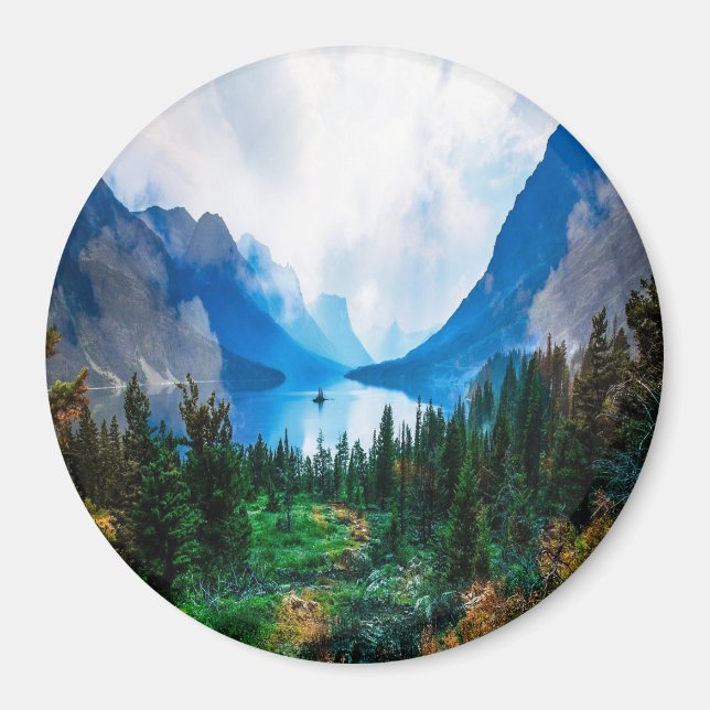 Imã Montanhas Russas do País Natureza Cênica (Frente)