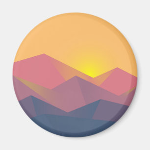 Imã Montanhas russas minimalistas geométricos