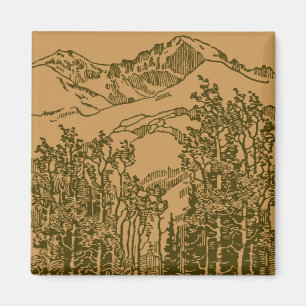 Imã Montanhas Sepia e Floresta