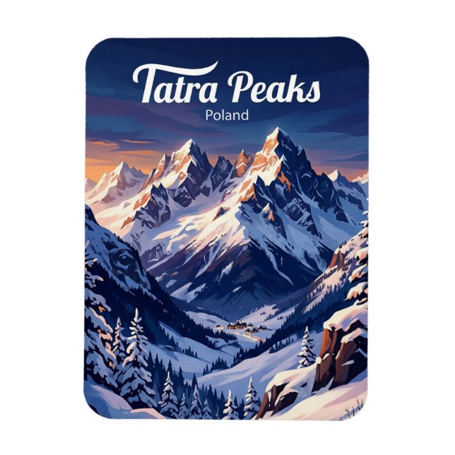 Ímã Montanhas Tatra Polônia (Vertical)