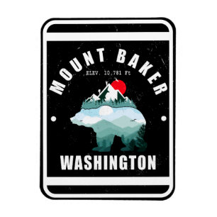 Ímã Monte Baker Washington Bear Mounties