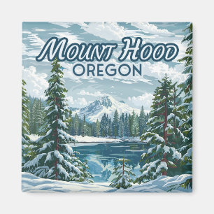 Imã Monte Hood Oregon Ski Pacífico Noroeste Inverno