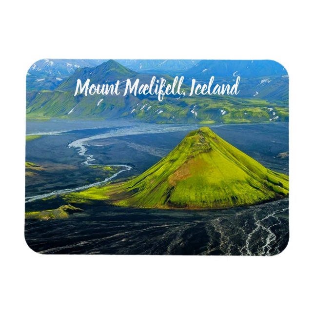 Ímã Monte Mælifell Islândia estilizado (Horizontal)