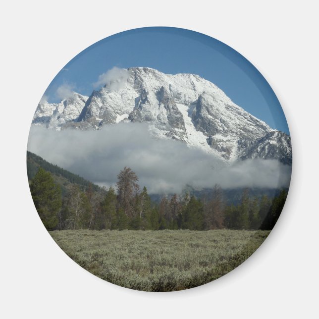 Imã Monte Moran e Nuvens no Grand Teton (Frente)
