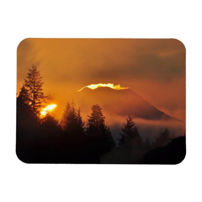 Ímã Monte Rainier no Sunrise (Horizontal)