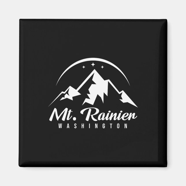 Imã Monte Rainier Washington Ski Resort Skiing Snowboa (Frente)