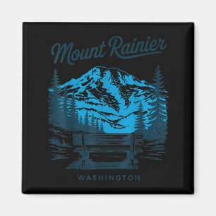 Imã Monte Rainier Washington Viagem Cênica Antiga