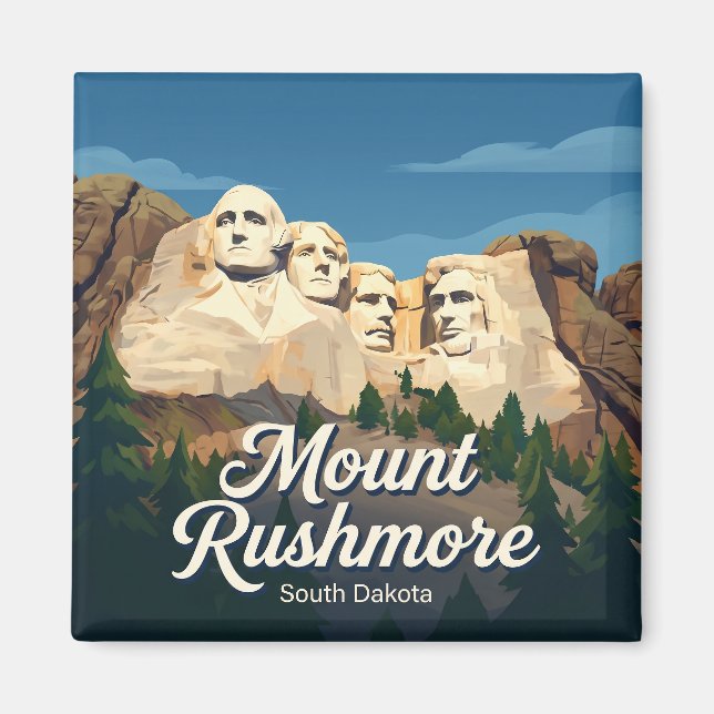 Imã Monte Rushmore Dakota do Sul (Frente)