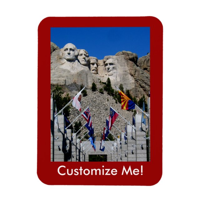 Ímã Monte Rushmore Foto Personalizável Souvenir (Vertical)