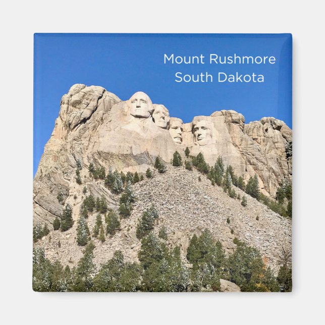 Imã Monte Rushmore South Dakota 2" x 2 pol. magneta qu (Frente)