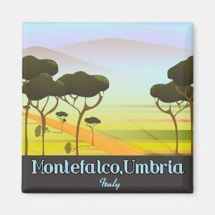 Imã Montefalco, Úmbria Itália pôster de viagem