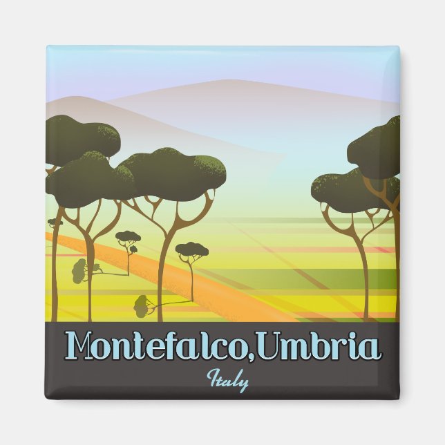 Imã Montefalco, Úmbria Itália pôster de viagem (Frente)