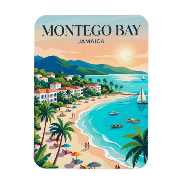 Ímã Montego Bay Jamaica (Vertical)