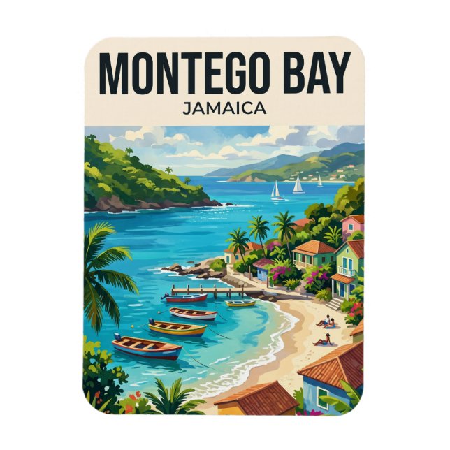 Ímã Montego Bay Jamaica (Vertical)
