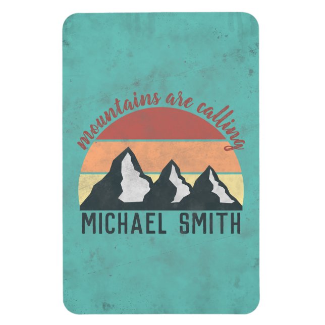 Ímã Montes de pastos de safra chamam monograma (Vertical)