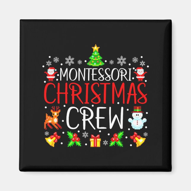 Imã Montessori Christmas Crew Matching Xmas  (Frente)