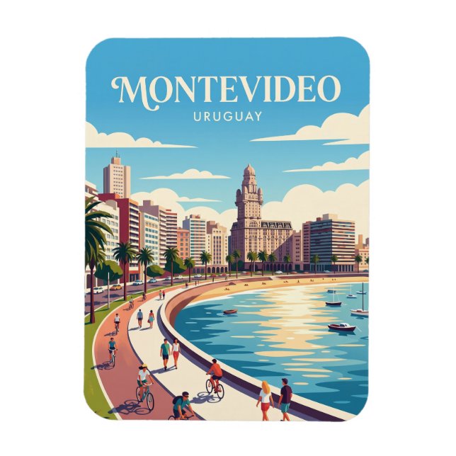Ímã Montevideo Uruguai (Vertical)