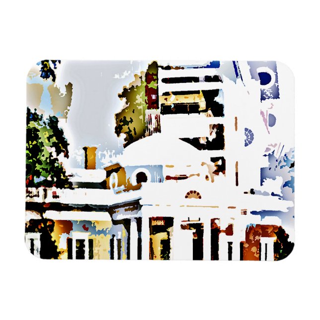 Ímã Monticello - Casa de Thomas Jefferson na Virgínia (Horizontal)