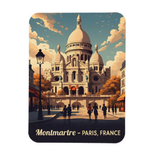 Ímã Montmartre Paris com basílica Coeur sagrado
