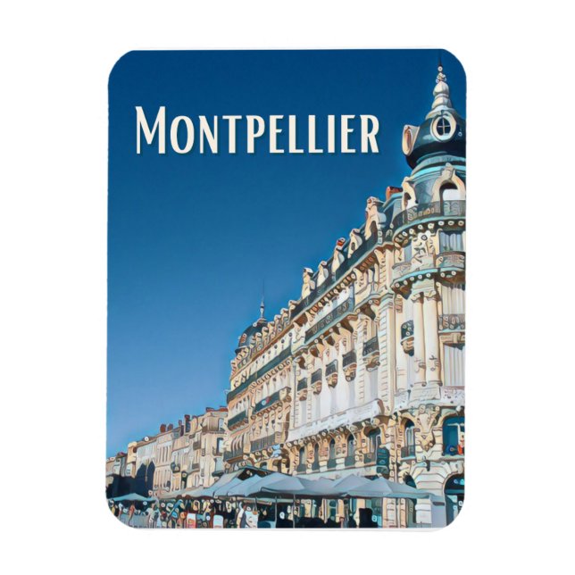 Ímã Montpellier Photo Vintage (Vertical)