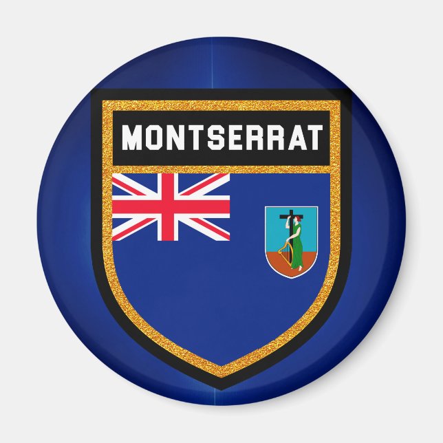 Imã Montserrat Flag (Frente)