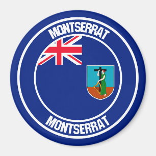 Imã Montserrat Round Emblem