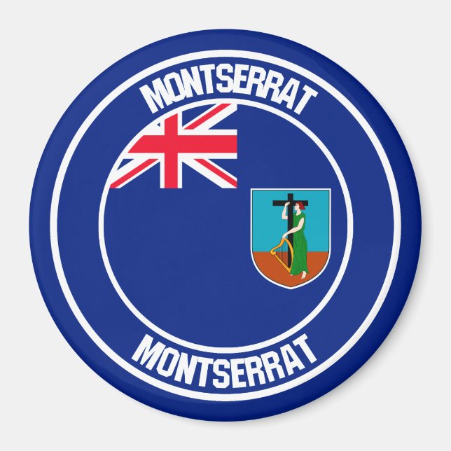 Imã Montserrat Round Emblem (Frente)