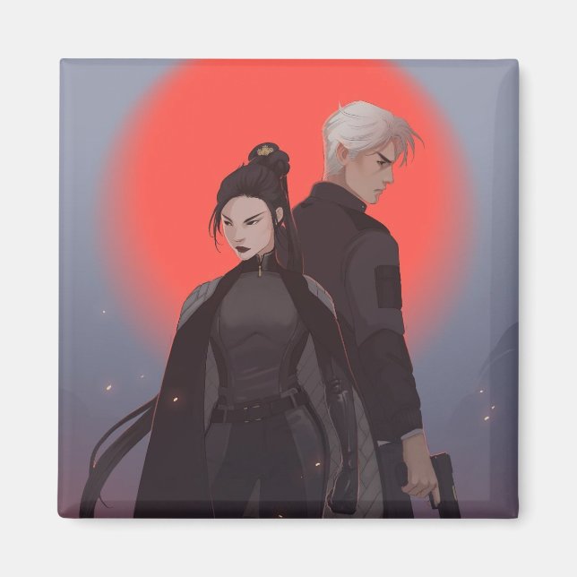 Imã Monty & Strong - Mona Finden art - Simon & Michiko (Frente)