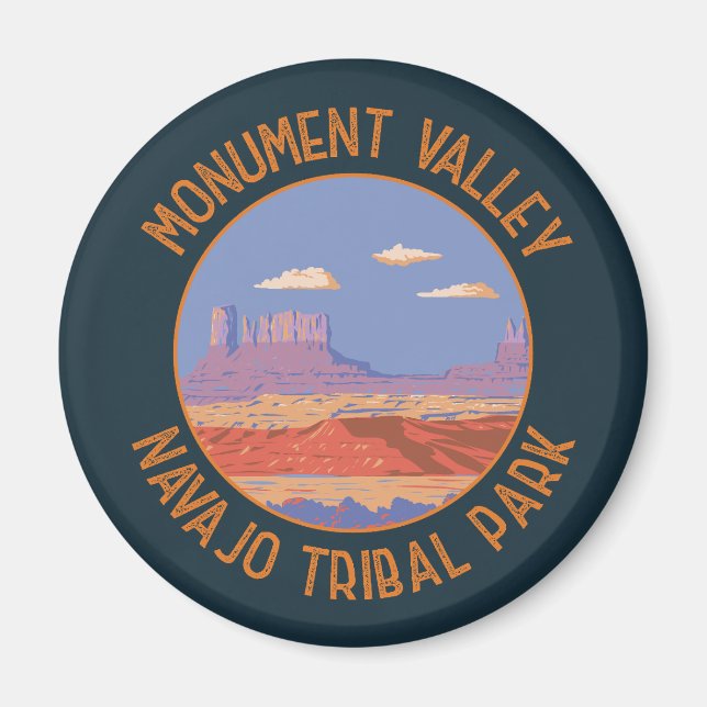 Imã Monument Valley Navajo Tribal Park Viagem Vintage (Frente)