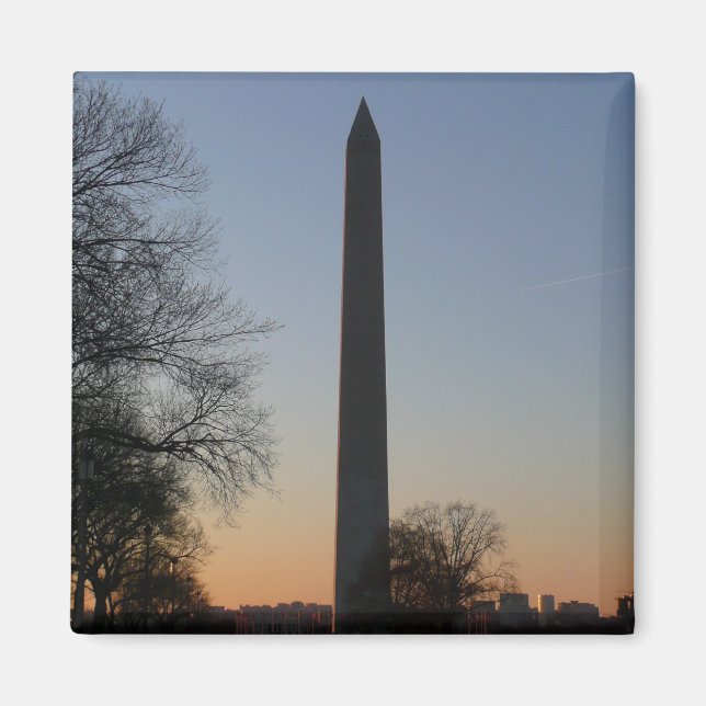 Imã Monumento a Washington ao Pôr do Sol em DC (Frente)