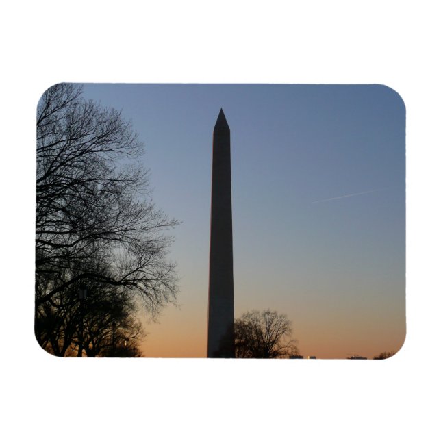 Ímã Monumento a Washington ao Pôr do Sol em DC (Horizontal)