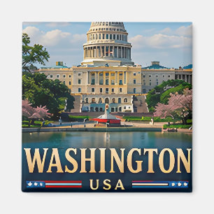 Imã Monumento a Washington e Ícones Americanos