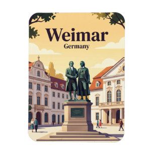 Ímã Monumento Goethe-Schiller, Weimar, Turíngia, Alema