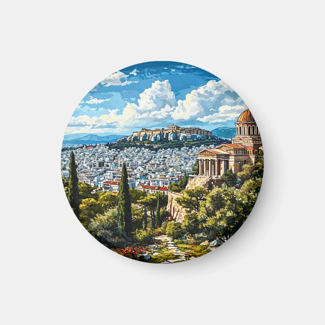 Imã Monumento grego antigo em Atenas histórica (Frente)