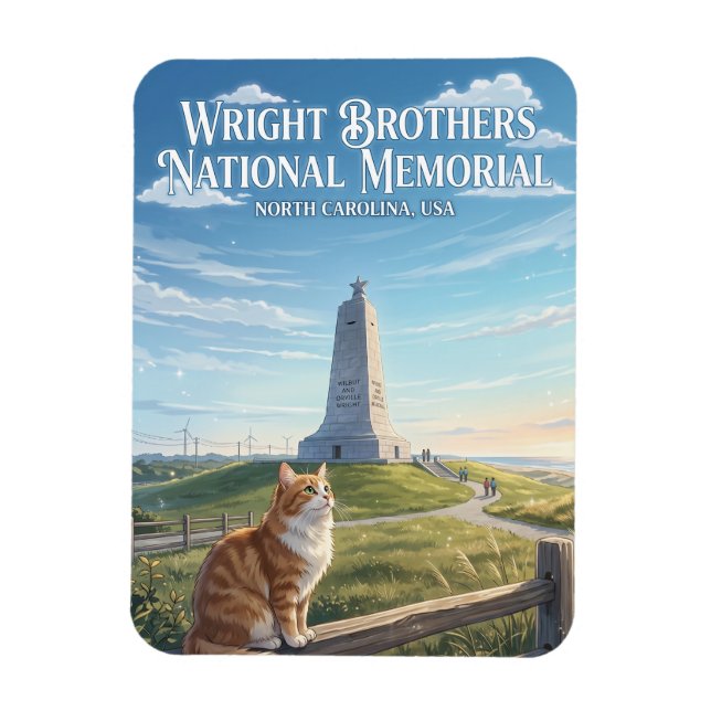 Ímã Monumento Nacional aos Irmãos Wright EUA (Vertical)