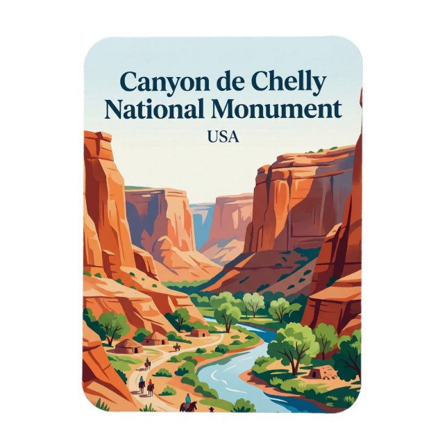 Ímã Monumento Nacional Canyon de Chelly EUA (Vertical)